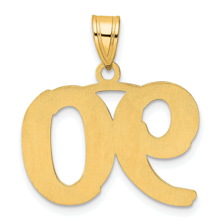 Lovely Rita's Pendants & Charms 14k Yellow Gold Polished Etched Finish Number 90 Charm Pendant