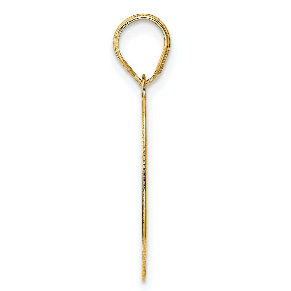 Lovely Rita's Pendants & Charms 14k Yellow Gold Polished Etched Finish Number 90 Charm Pendant