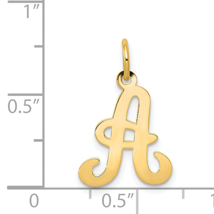 Lovely Rita's Pendants & Charms 14k Yellow Gold Polished Fancy Initial A Charm