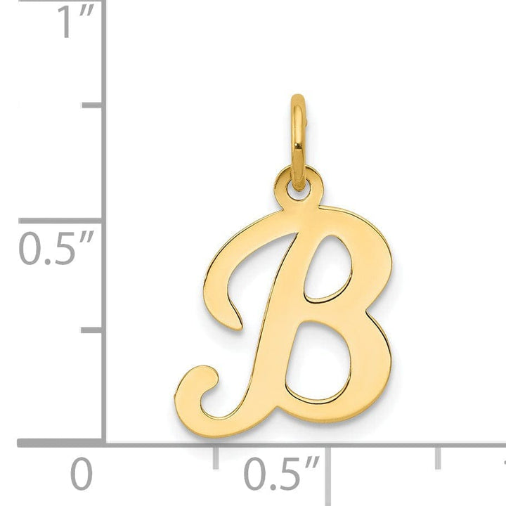 Lovely Rita's Pendants & Charms 14k Yellow Gold Polished Fancy Initial B Charm