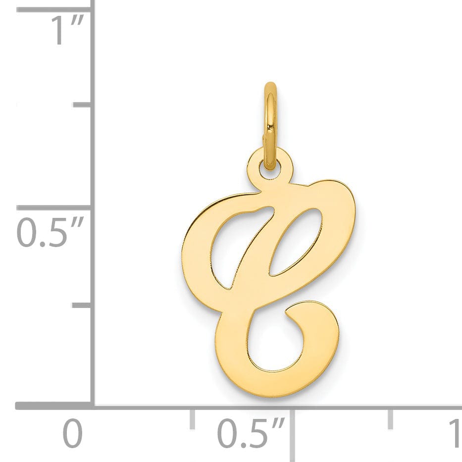 Lovely Rita's Pendants & Charms 14k Yellow Gold Polished Fancy Initial C Charm