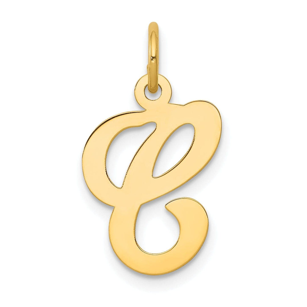 Lovely Rita's Pendants & Charms 14k Yellow Gold Polished Fancy Initial C Charm