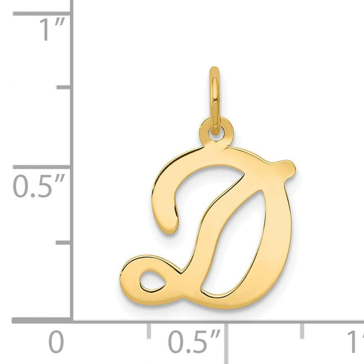 Lovely Rita's Pendants & Charms 14k Yellow Gold Polished Fancy Initial D Charm