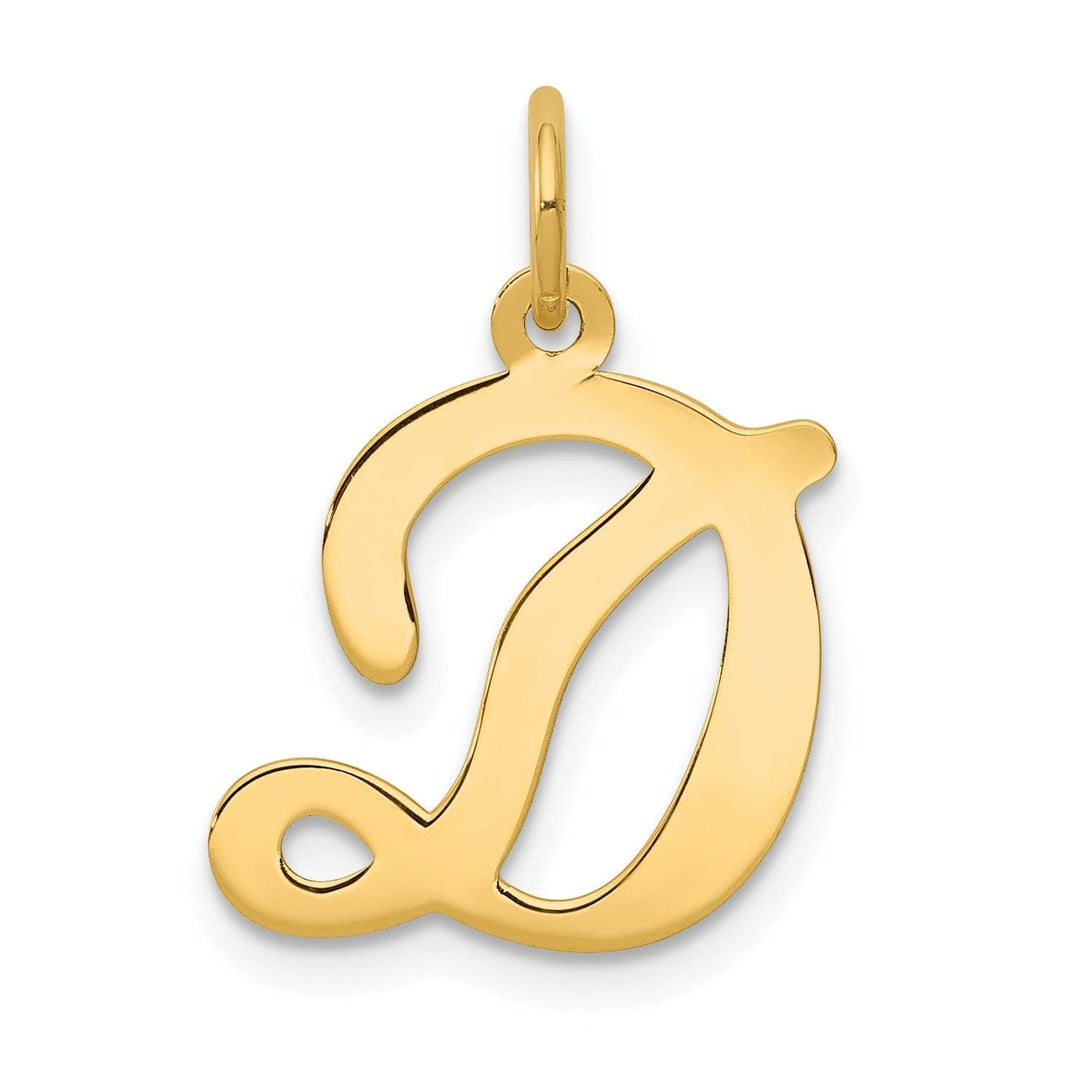 Lovely Rita's Pendants & Charms 14k Yellow Gold Polished Fancy Initial D Charm