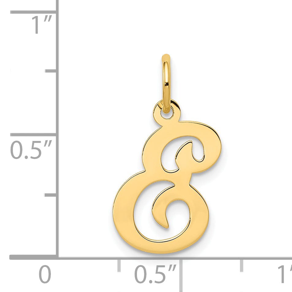 Lovely Rita's Pendants & Charms 14k Yellow Gold Polished Fancy Initial E Charm
