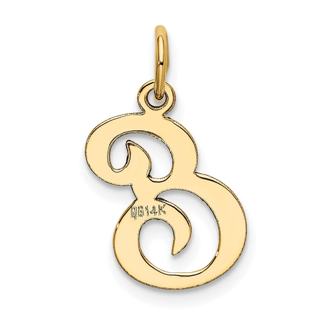 Lovely Rita's Pendants & Charms 14k Yellow Gold Polished Fancy Initial E Charm