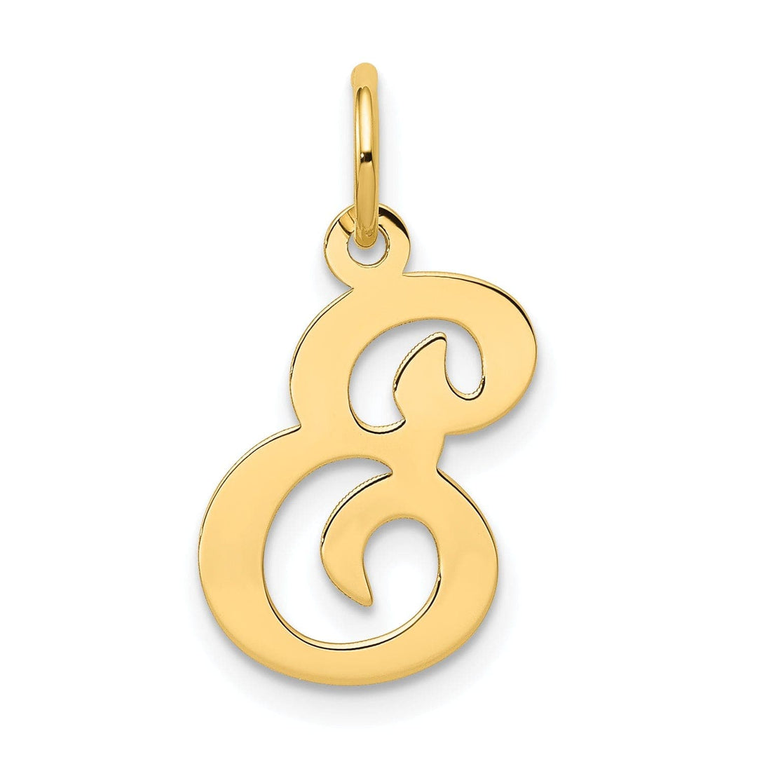 Lovely Rita's Pendants & Charms 14k Yellow Gold Polished Fancy Initial E Charm