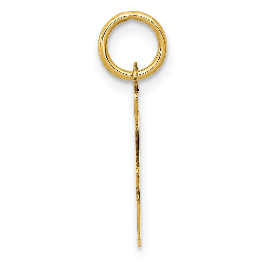 Lovely Rita's Pendants & Charms 14k Yellow Gold Polished Fancy Initial F Charm