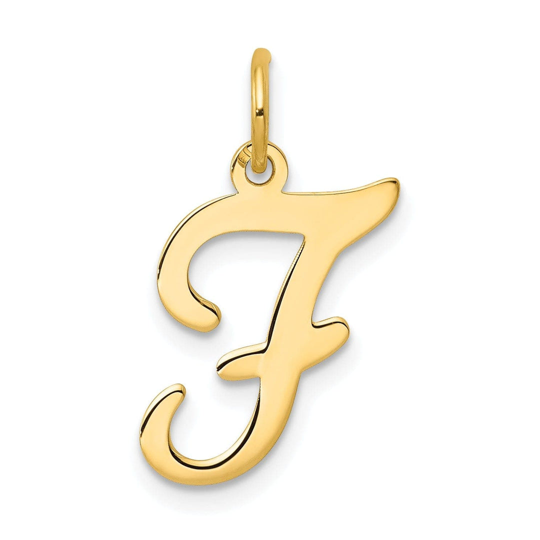 Lovely Rita's Pendants & Charms 14k Yellow Gold Polished Fancy Initial F Charm