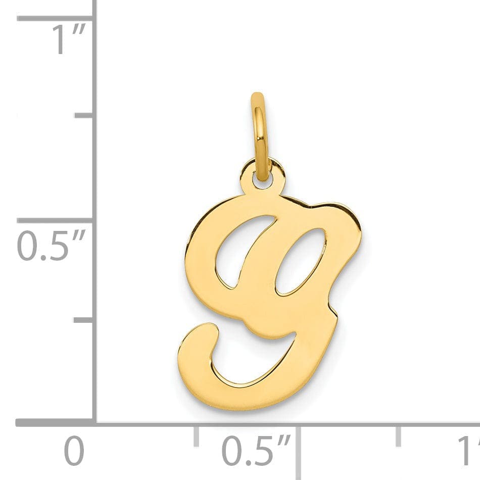 Lovely Rita's Pendants & Charms 14k Yellow Gold Polished Fancy Initial G Charm