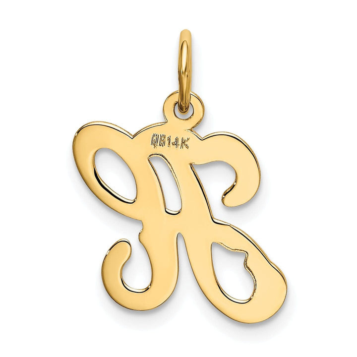 Lovely Rita's Pendants & Charms 14k Yellow Gold Polished Fancy Initial H Charm