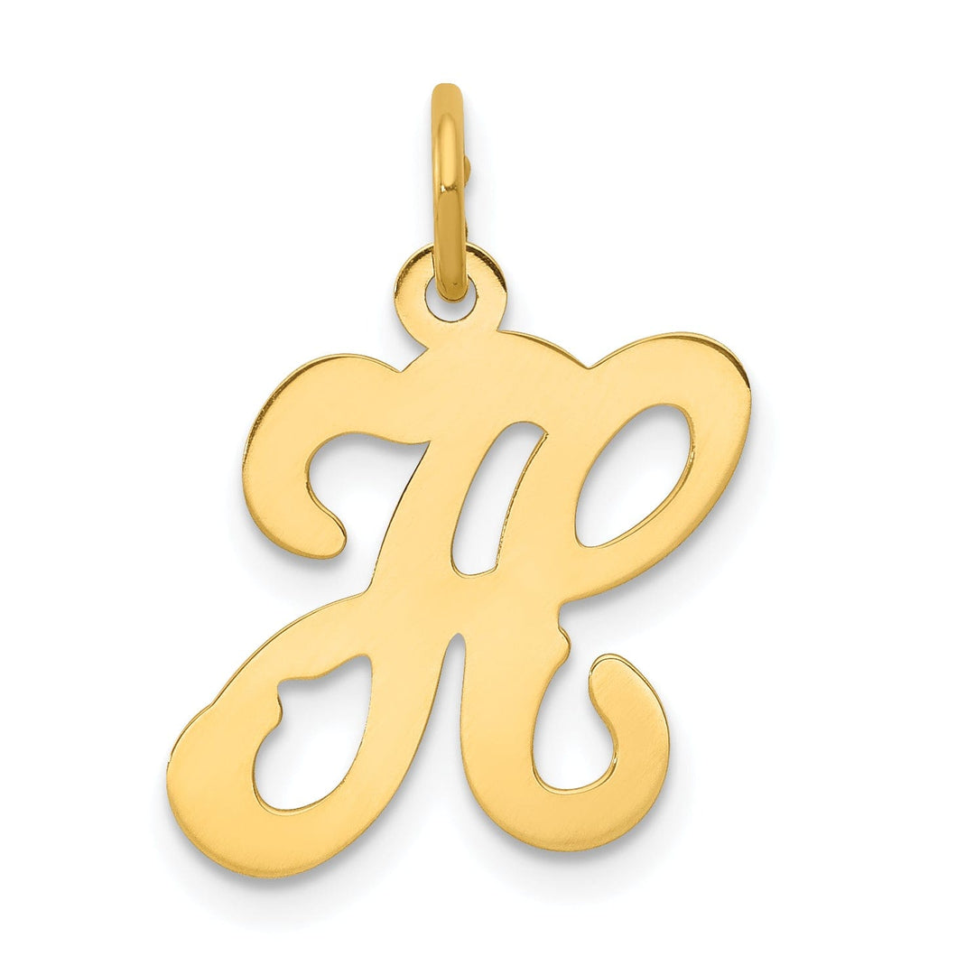 Lovely Rita's Pendants & Charms 14k Yellow Gold Polished Fancy Initial H Charm