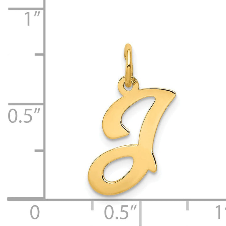 Lovely Rita's Pendants & Charms 14k Yellow Gold Polished Fancy Initial J Charm