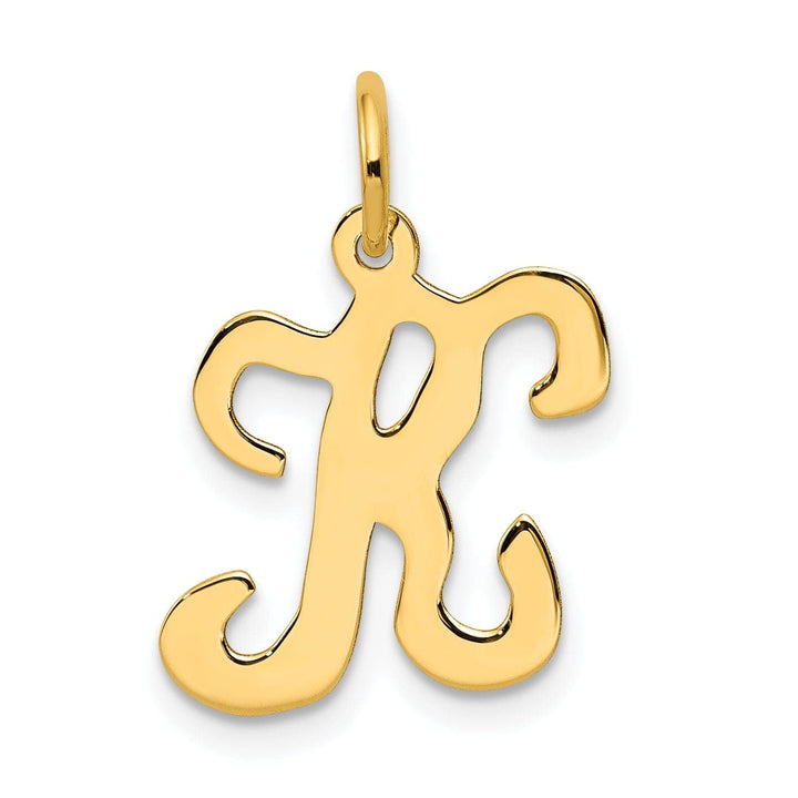 Lovely Rita's Pendants & Charms 14k Yellow Gold Polished Fancy Initial K Charm