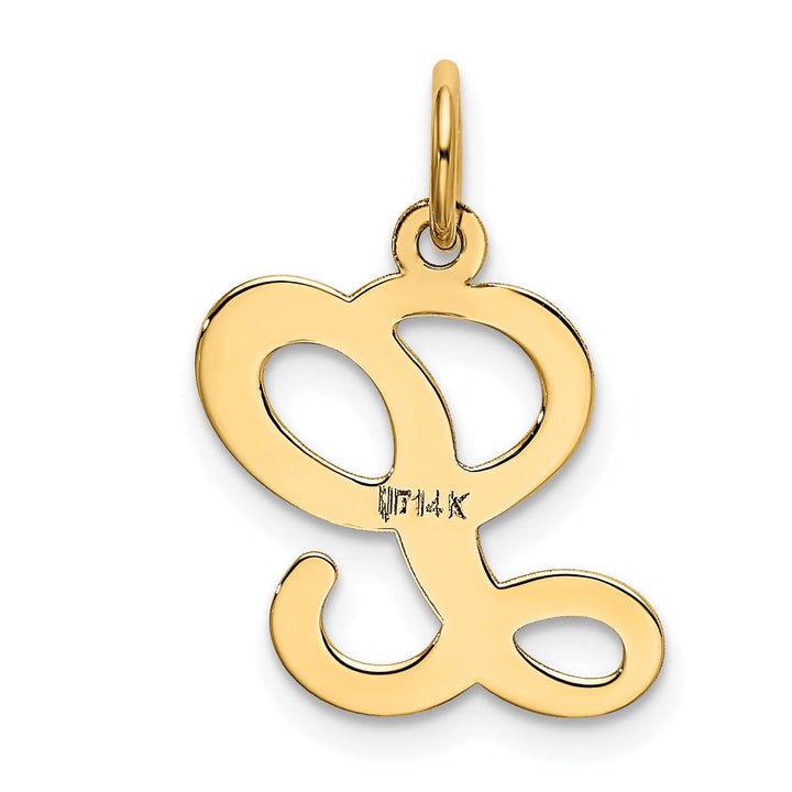 Lovely Rita's Pendants & Charms 14k Yellow Gold Polished Fancy Initial L Charm