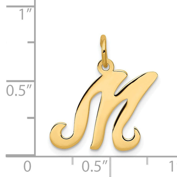 Lovely Rita's Pendants & Charms 14k Yellow Gold Polished Fancy Initial M Charm