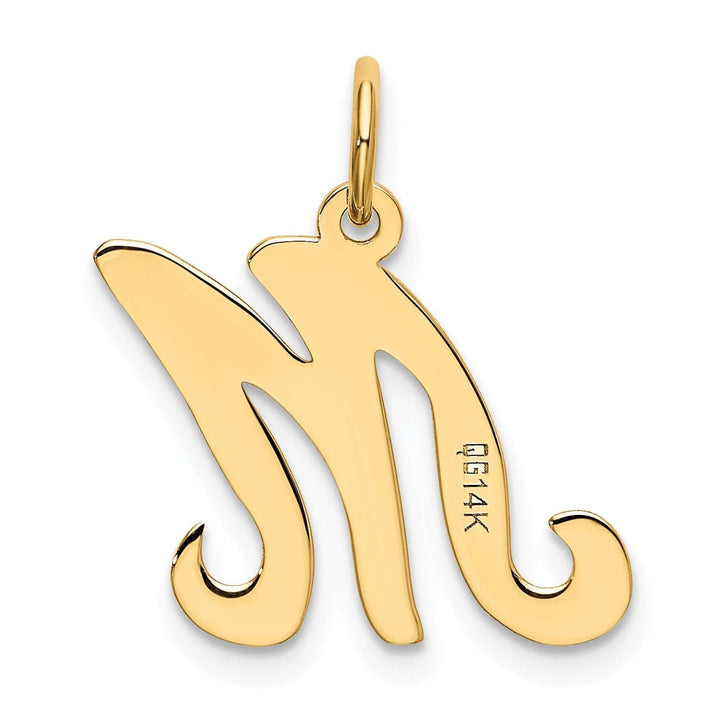 Lovely Rita's Pendants & Charms 14k Yellow Gold Polished Fancy Initial M Charm