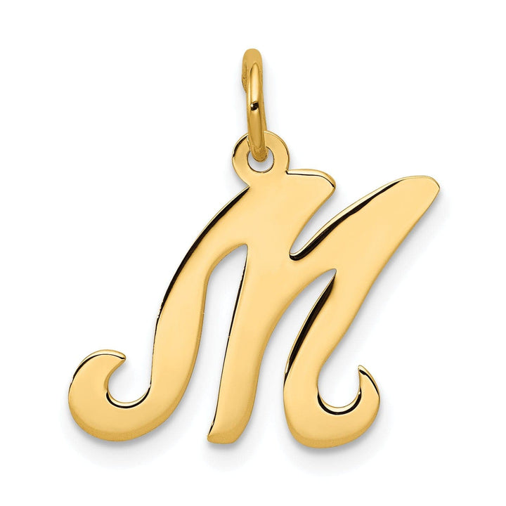 Lovely Rita's Pendants & Charms 14k Yellow Gold Polished Fancy Initial M Charm