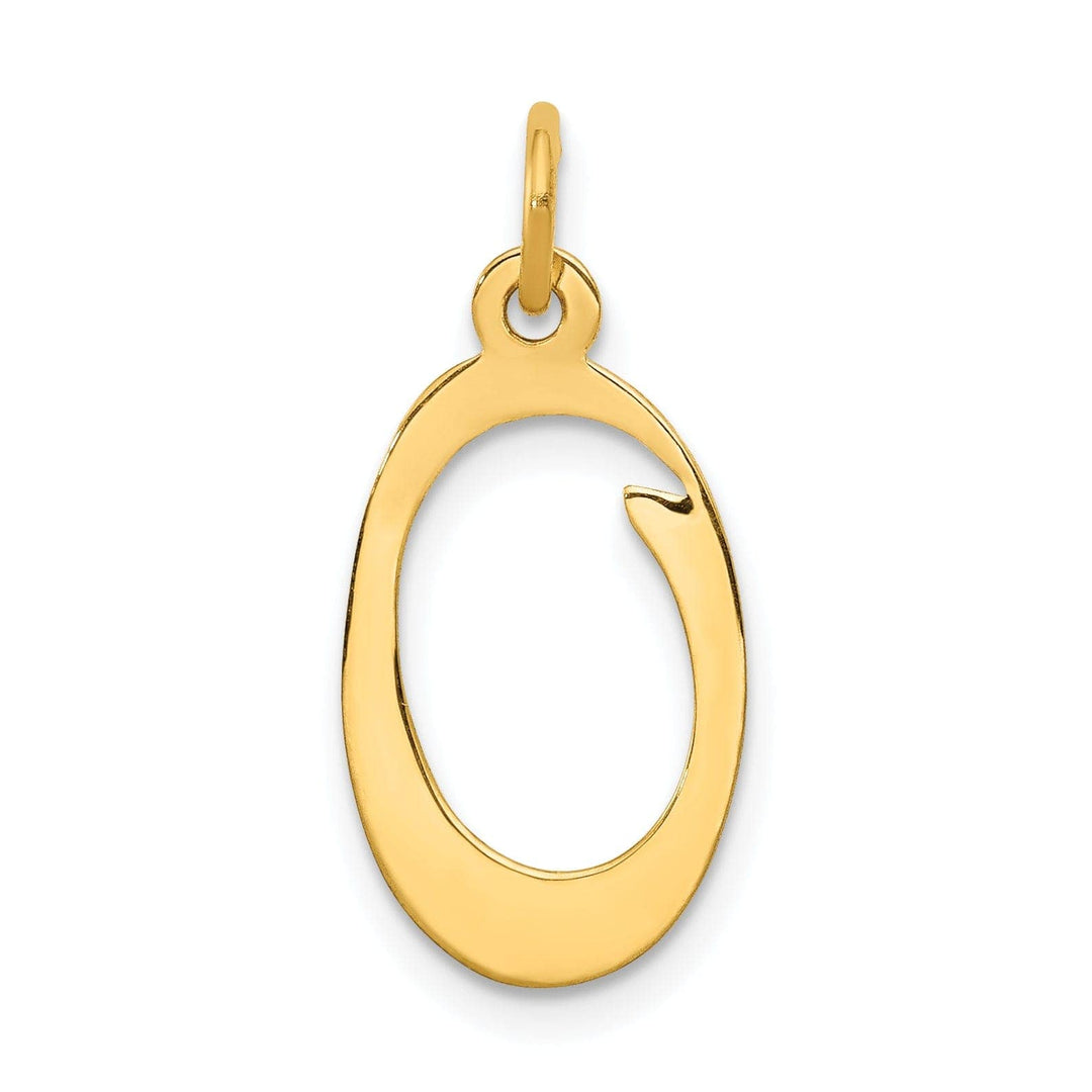 Lovely Rita's Pendants & Charms 14k Yellow Gold Polished Fancy Initial O Charm