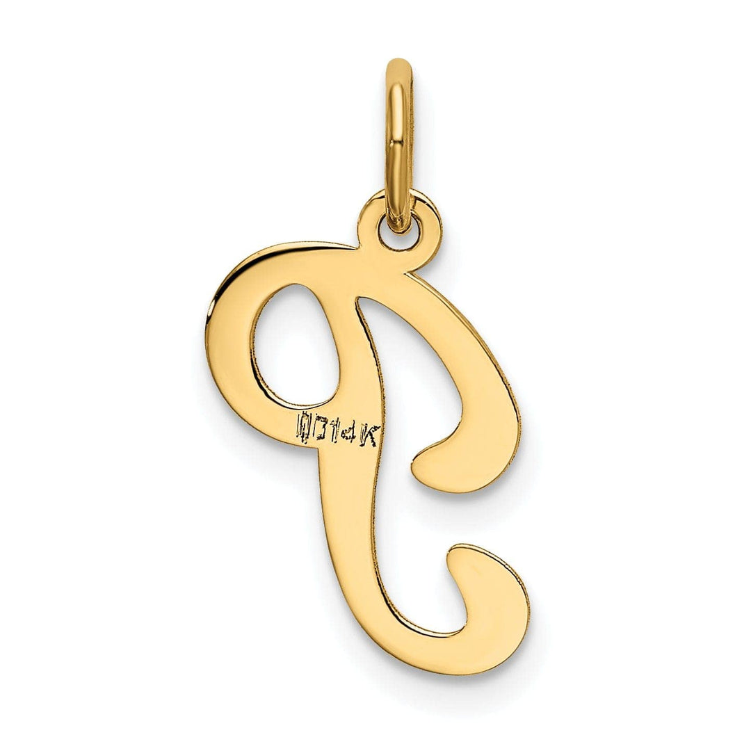 Lovely Rita's Pendants & Charms 14k Yellow Gold Polished Fancy Initial P Charm