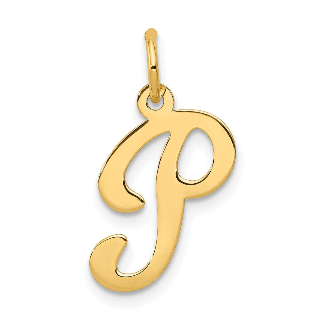 Lovely Rita's Pendants & Charms 14k Yellow Gold Polished Fancy Initial P Charm