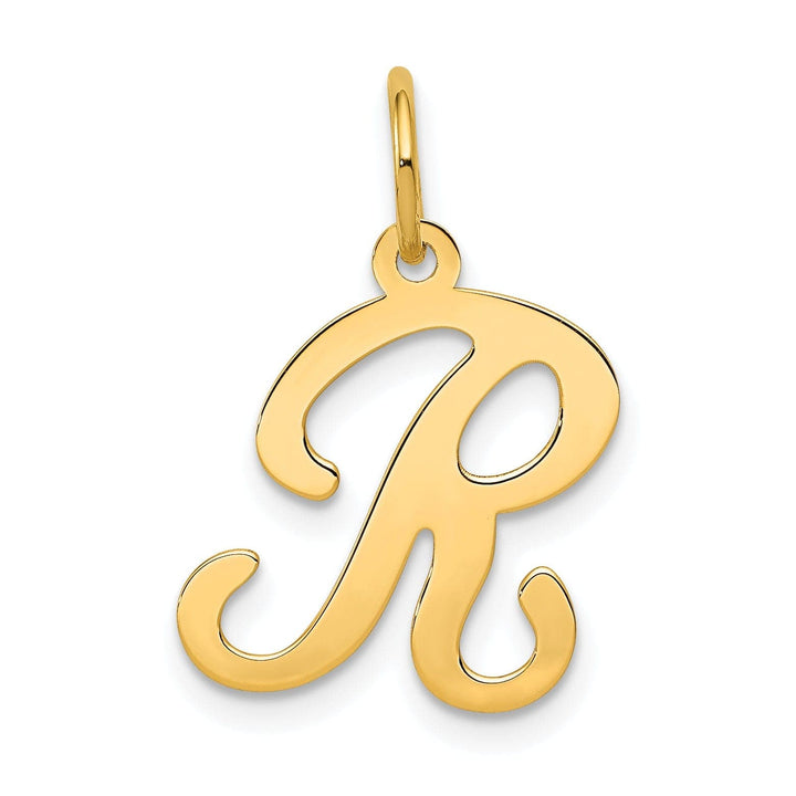 Lovely Rita's Pendants & Charms 14k Yellow Gold Polished Fancy Initial R Charm
