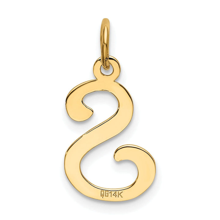 Lovely Rita's Pendants & Charms 14k Yellow Gold Polished Fancy Initial S Charm