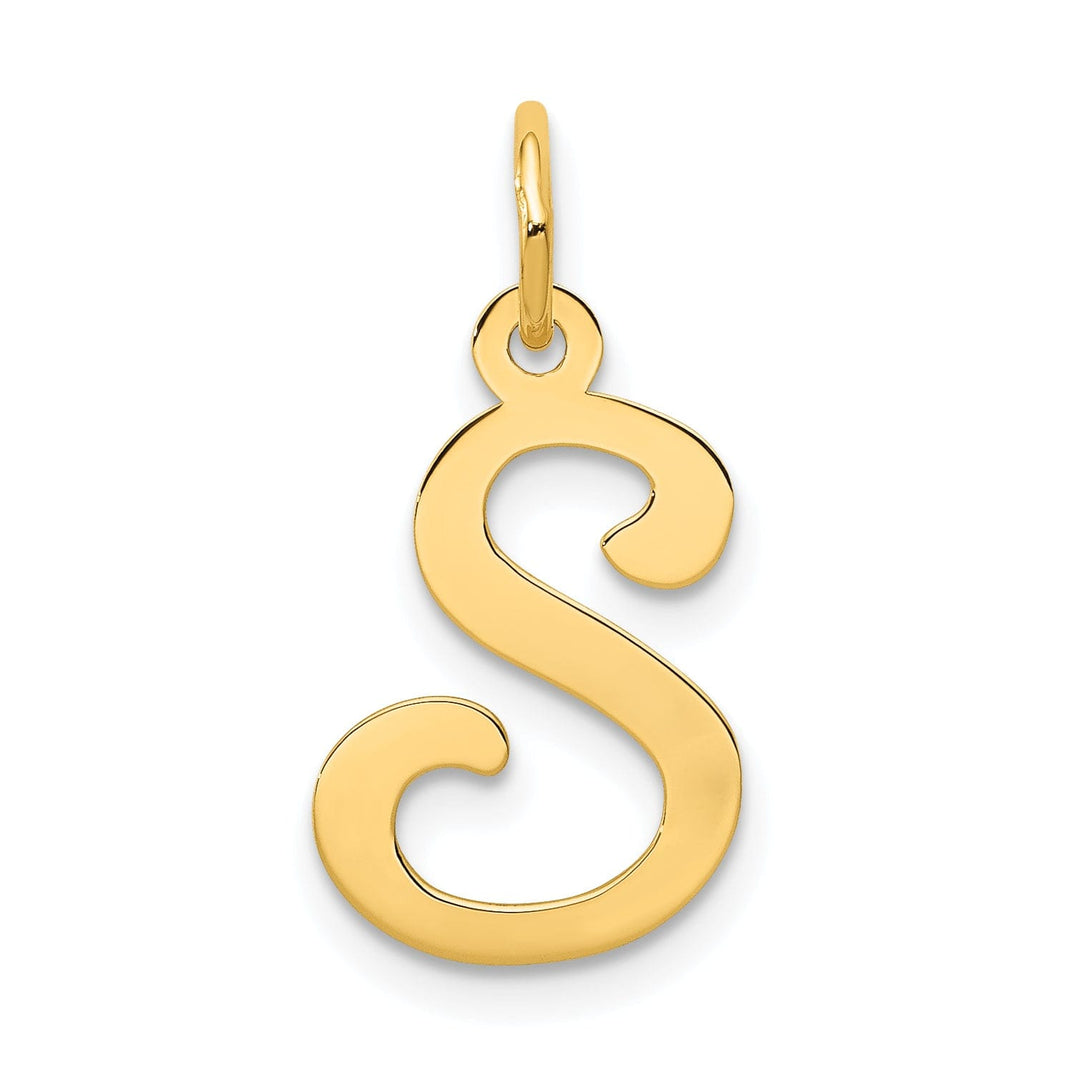 Lovely Rita's Pendants & Charms 14k Yellow Gold Polished Fancy Initial S Charm