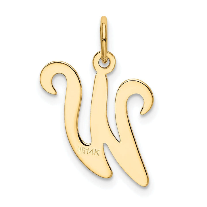 Lovely Rita's Pendants & Charms 14k Yellow Gold Polished Fancy Initial W Charm