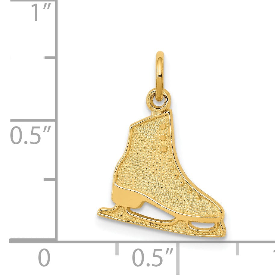 Lovely Rita's Pendants & Charms 14k Yellow Gold Polished Figure Skate Pendant