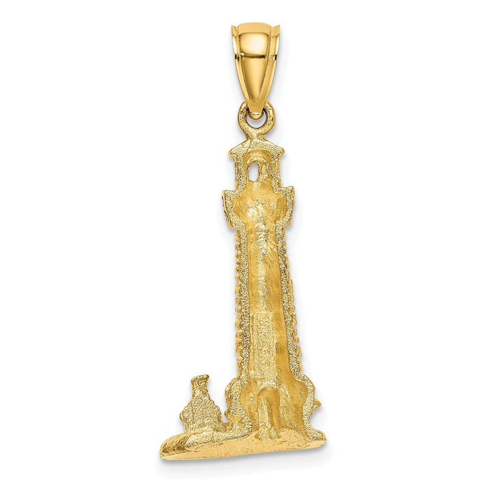 Lovely Rita's Pendants & Charms 14K Yellow Gold Polished Finish 2-D Assateague Island Lighthouse, Va Charm