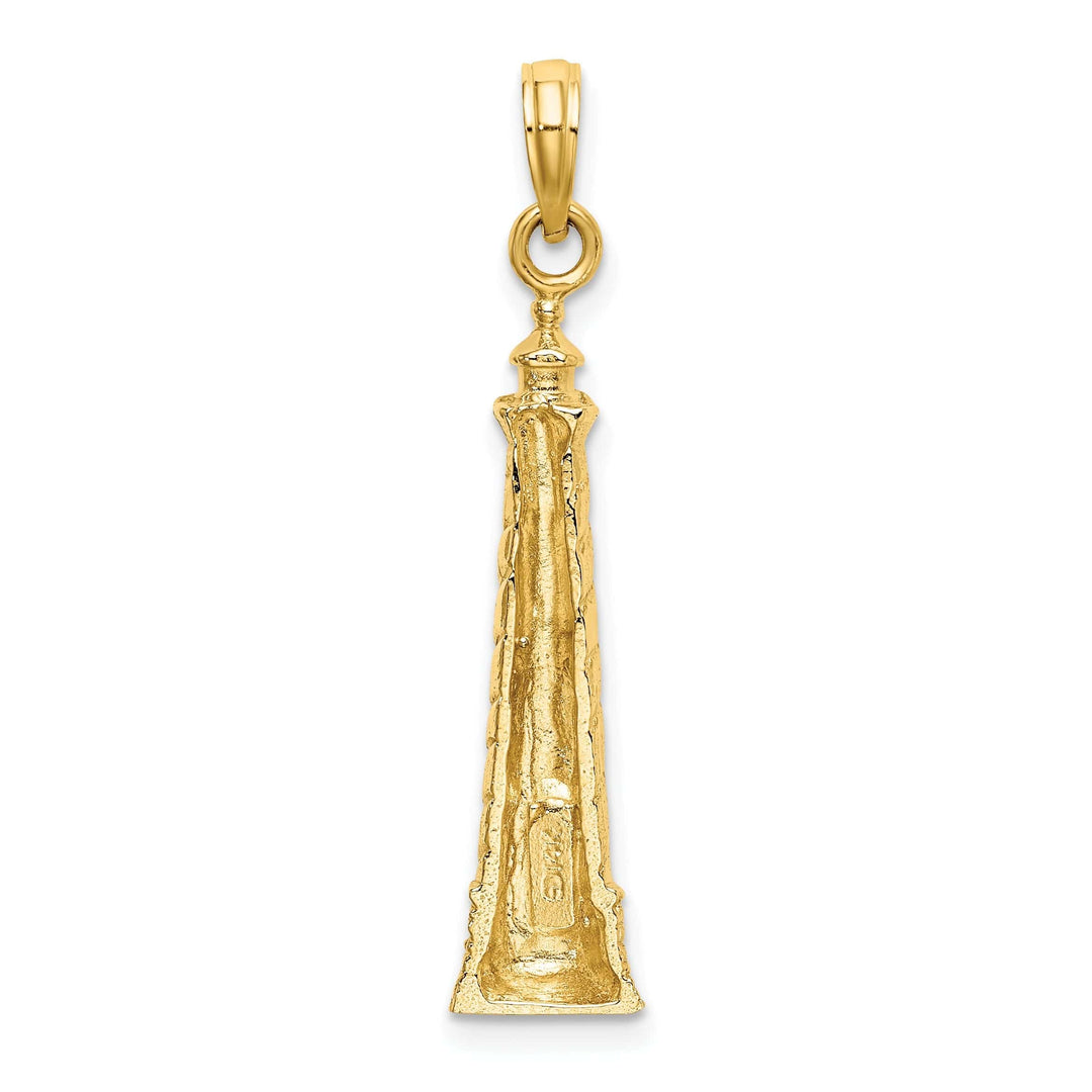 Lovely Rita's Pendants & Charms 14K Yellow Gold Polished Finish 2-D Cape Hatteras Lighthouse Charm