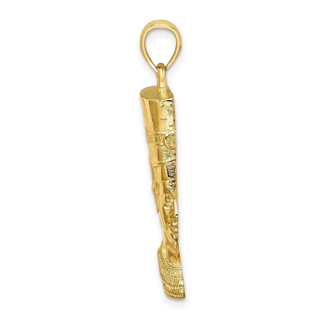 Lovely Rita's Pendants & Charms 14k Yellow Gold Polished Finish 2-Dimensional Queen Nefertiti Charm Pendant