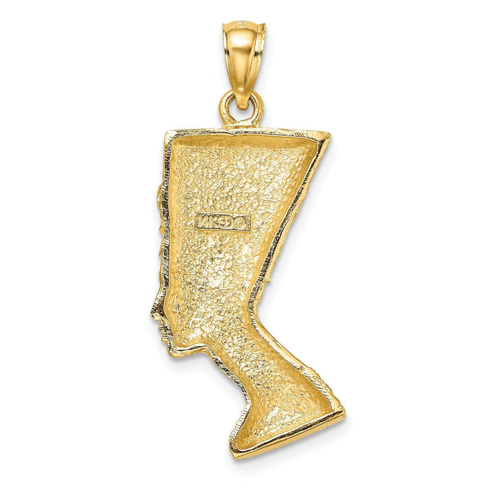 Lovely Rita's Pendants & Charms 14k Yellow Gold Polished Finish 2-Dimensional Queen Nefertiti Charm Pendant