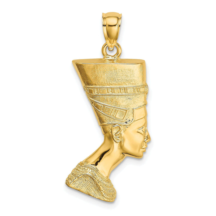 Lovely Rita's Pendants & Charms 14k Yellow Gold Polished Finish 2-Dimensional Queen Nefertiti Charm Pendant