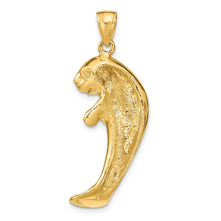Lovely Rita's Pendants & Charms 14K Yellow Gold Polished Finish 2-Dimensional Single Manatee Charm Pendant