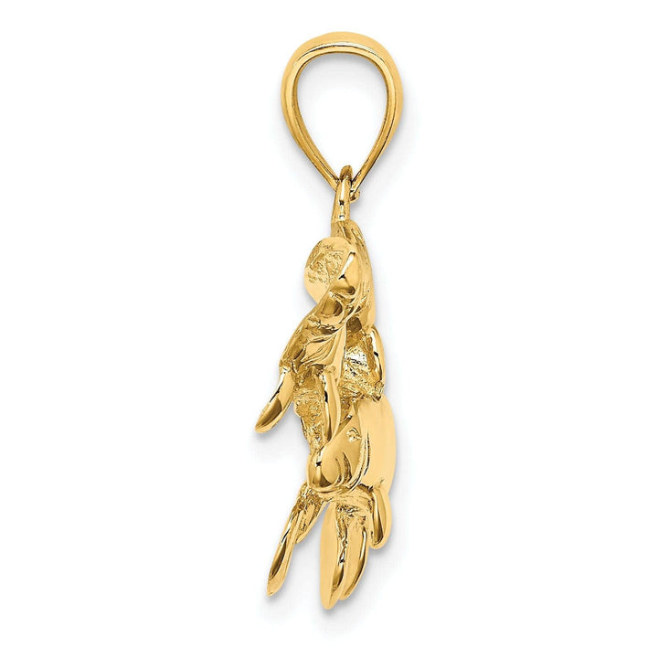 Lovely Rita's Pendants & Charms 14K Yellow Gold Polished Finish 2-Dimensional Three Manatees Design Charm Pendant