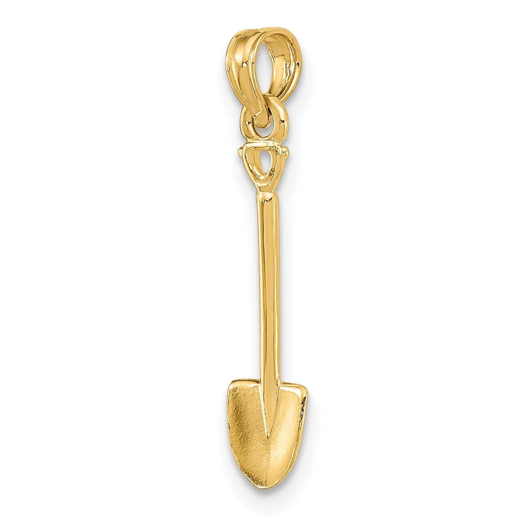 Lovely Rita's Pendants & Charms 14K Yellow Gold Polished Finish 3-D Garden Shovel Tool Charm Pendant