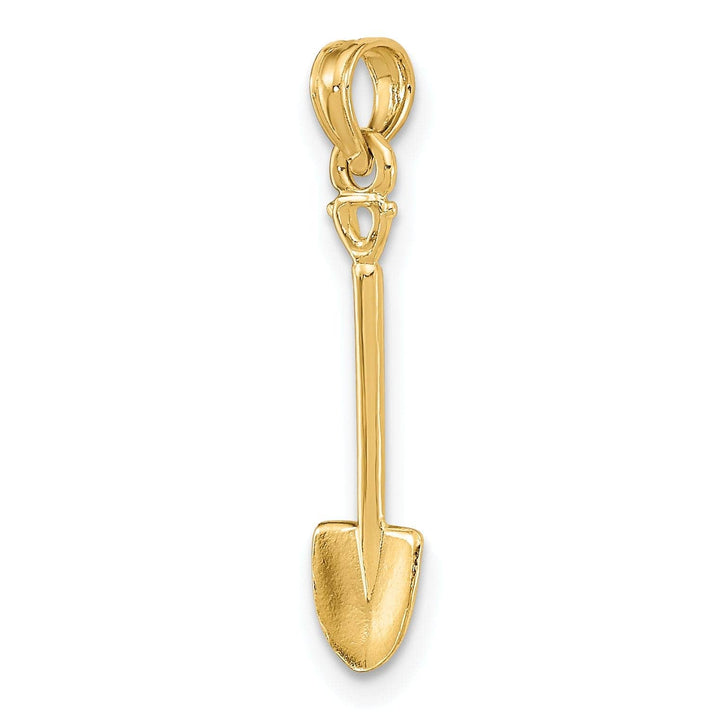 Lovely Rita's Pendants & Charms 14K Yellow Gold Polished Finish 3-D Garden Shovel Tool Charm Pendant