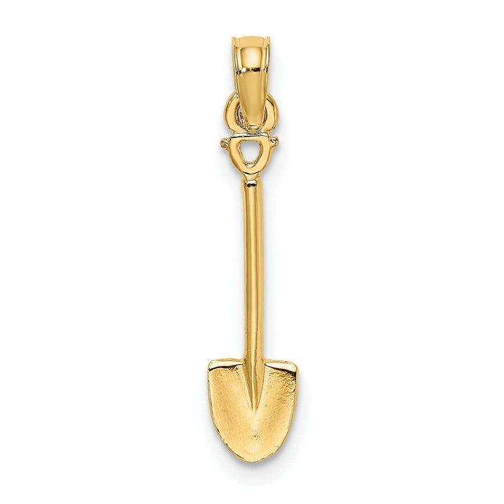 Lovely Rita's Pendants & Charms 14K Yellow Gold Polished Finish 3-D Garden Shovel Tool Charm Pendant