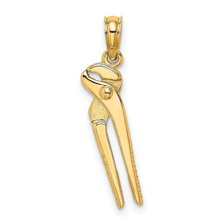 Lovely Rita's Pendants & Charms 14K Yellow Gold Polished Finish 3-D Moveable Pliers Charm Pendant