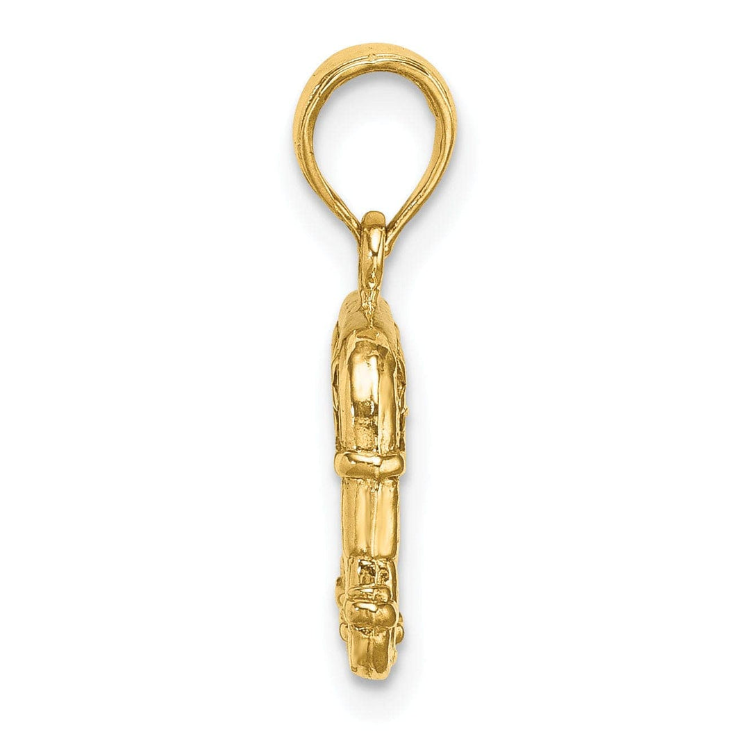Lovely Rita's Pendants & Charms 14K Yellow Gold Polished Finish 3-D Republican Elephant Pendant