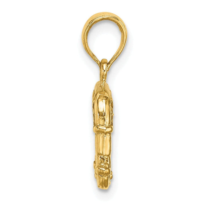 Lovely Rita's Pendants & Charms 14K Yellow Gold Polished Finish 3-D Republican Elephant Pendant