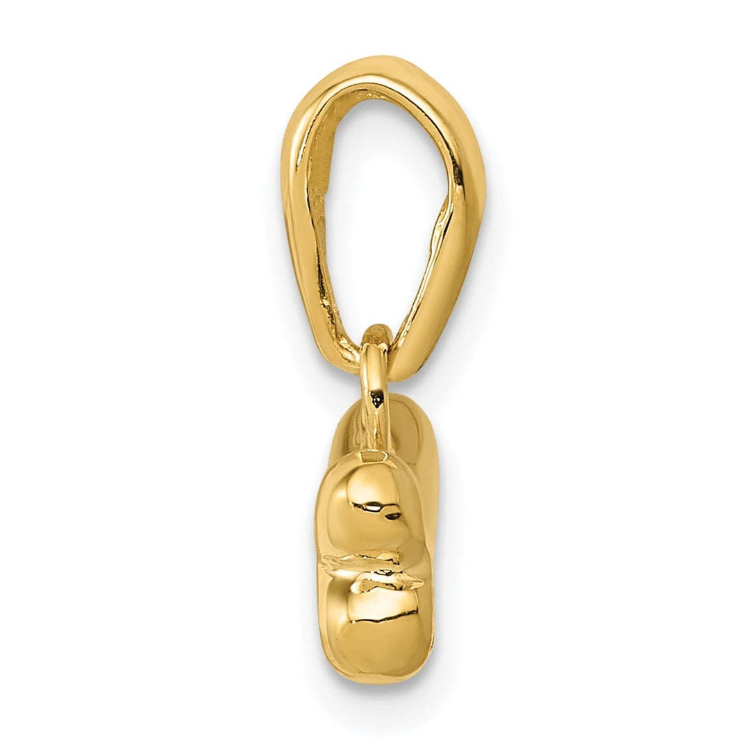 Lovely Rita's Pendants & Charms 14k Yellow Gold Polished Finish 3-Diamentional Dog Bone Charm Pendant