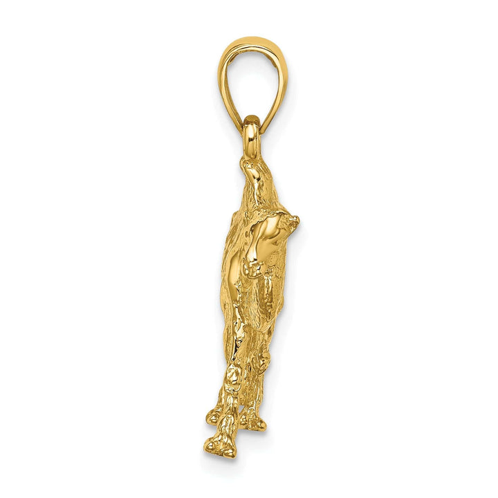 Lovely Rita's Pendants & Charms 14K Yellow Gold Polished Finish 3-Dimensional Camel Walking Design Charm Pendant