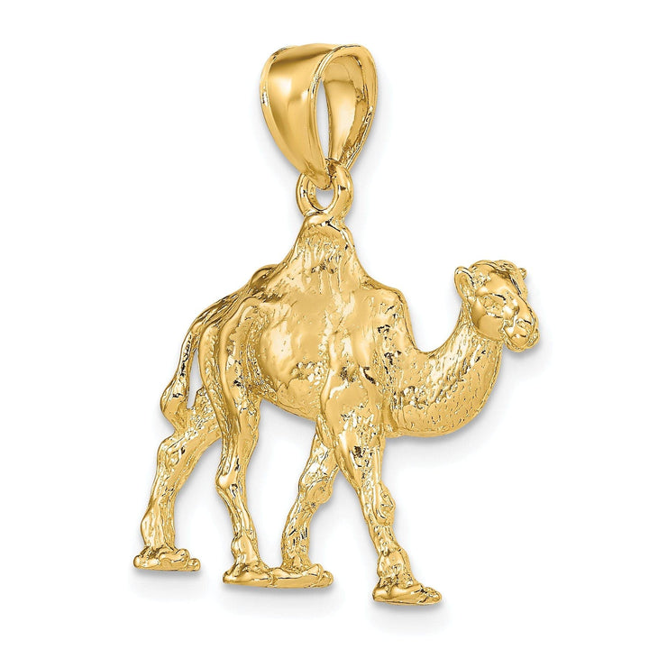 Lovely Rita's Pendants & Charms 14K Yellow Gold Polished Finish 3-Dimensional Camel Walking Design Charm Pendant