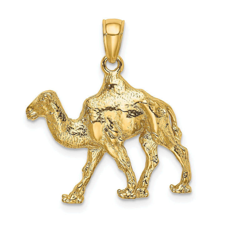 Lovely Rita's Pendants & Charms 14K Yellow Gold Polished Finish 3-Dimensional Camel Walking Design Charm Pendant