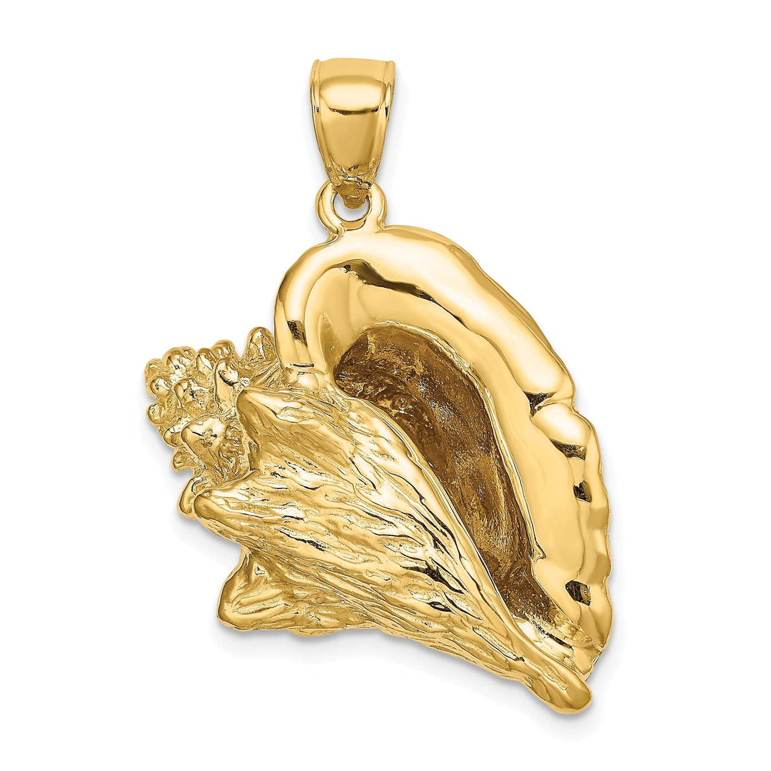 Lovely Rita's Pendants & Charms 14K Yellow Gold Polished Finish 3-Dimensional Conch Shell Charm Pendant