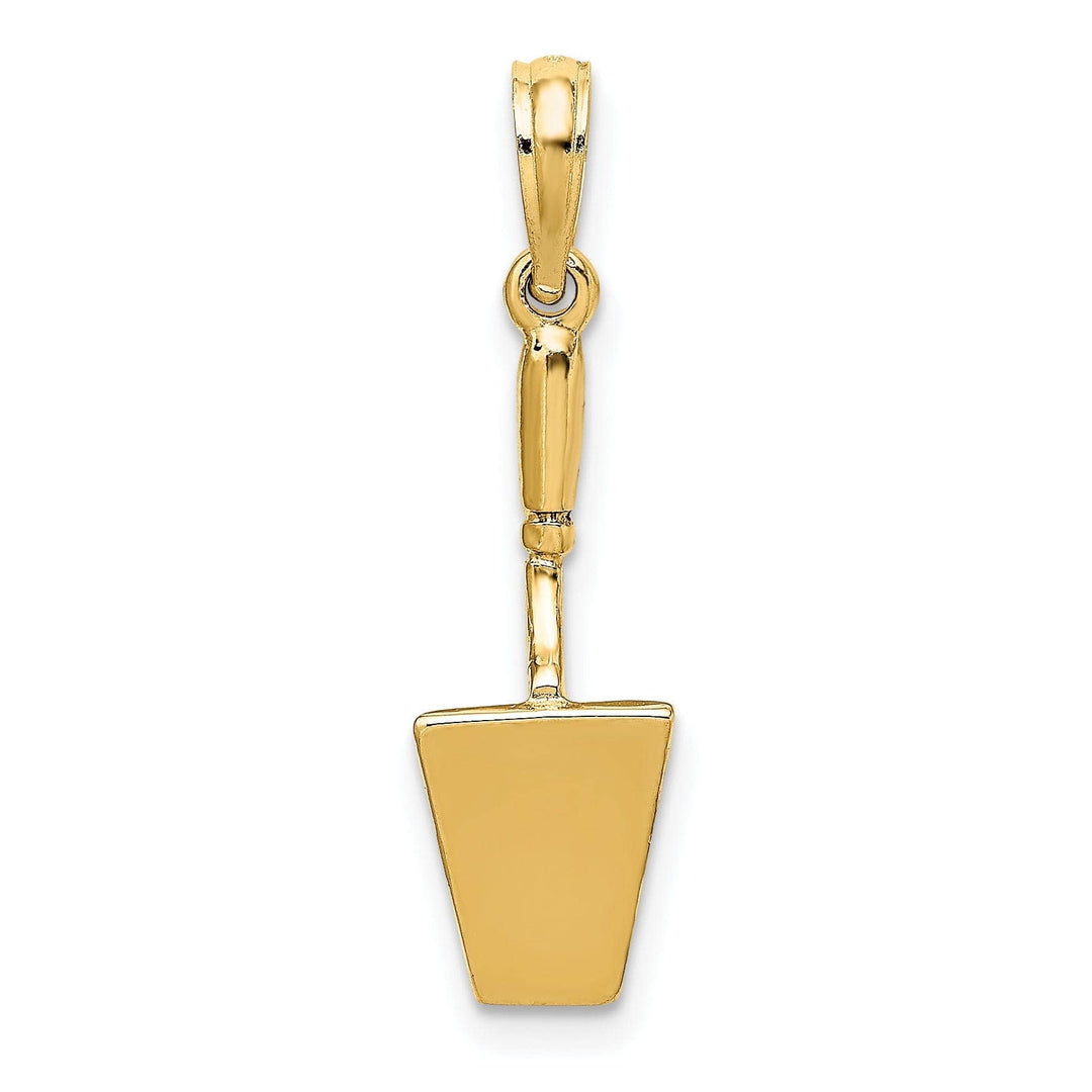 Lovely Rita's Pendants & Charms 14K Yellow Gold Polished Finish 3-Dimensional Concrete Spatula Hand Tool Charm Pendant