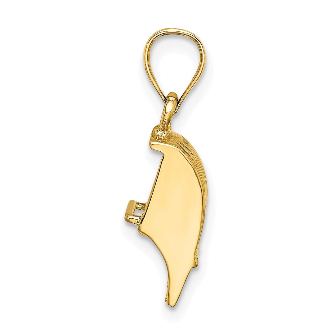 Lovely Rita's Pendants & Charms 14K Yellow Gold Polished Finish 3-Dimensional Cranberry Scoop Charm Pendant